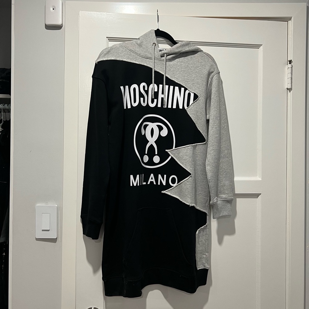 New Moschino oversized big sweater shirt logo dress streetwear hoodies milano